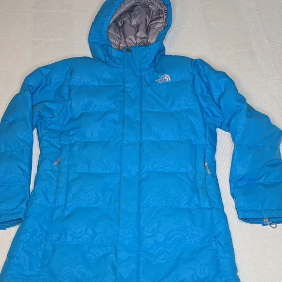The North Face Bright Blue Heatseeker Girls Winter Jacket - Picture 1 of 9